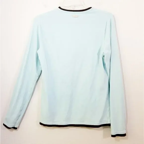 Columbia blue long sleeve floral crew neck top M - Picture 5 of 6